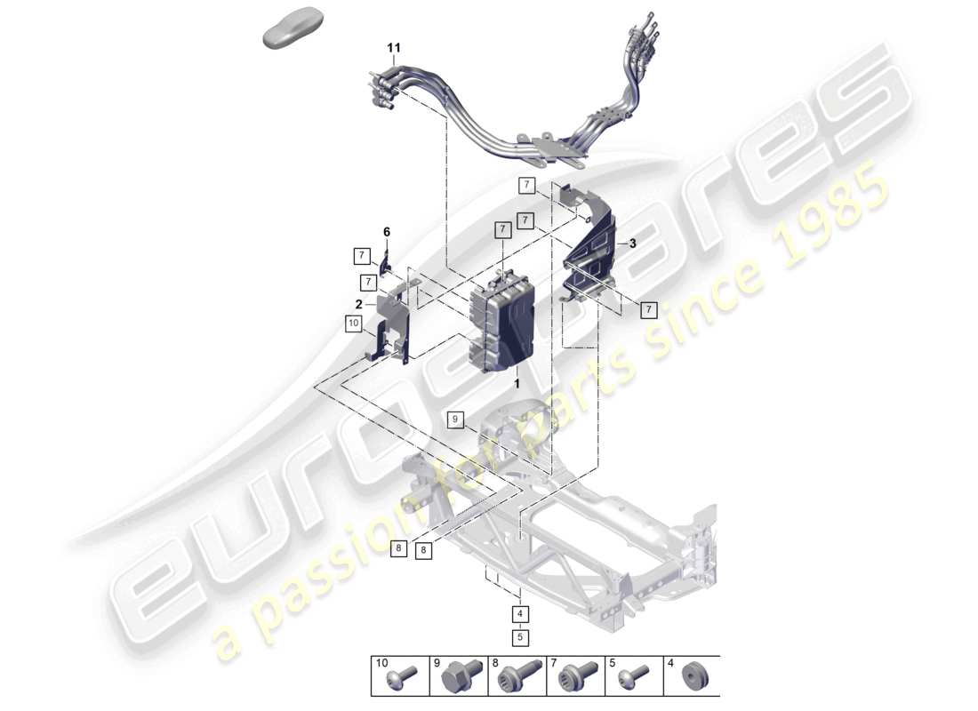 porsche 2026 (panamera 976) electrónica de potencia y control - diagrama de piezas para accionamiento eléctrico