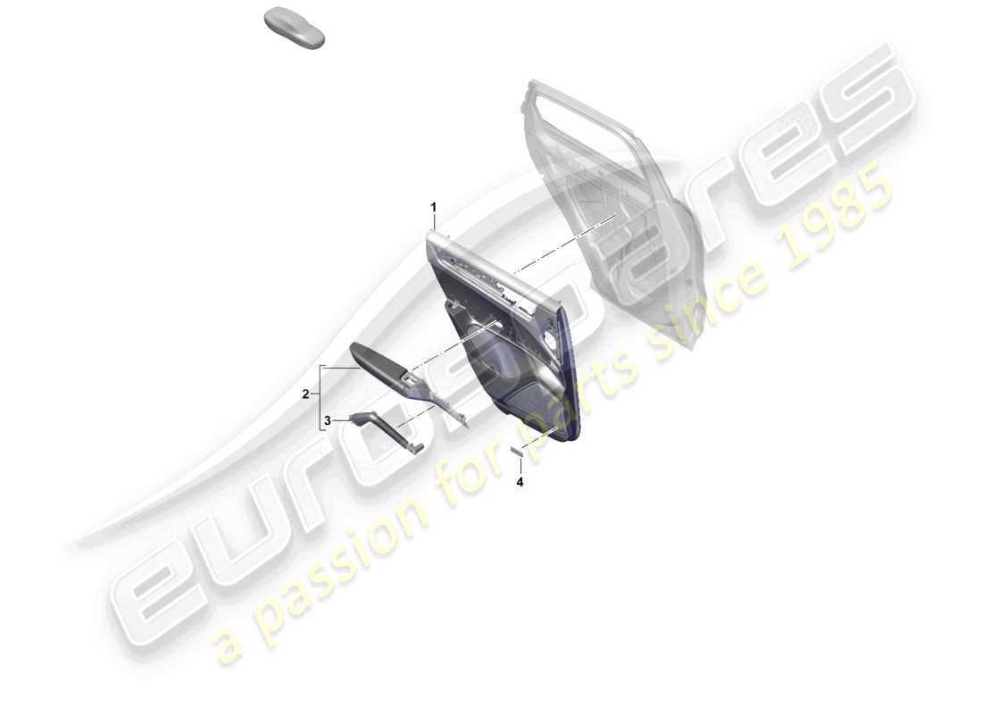 porsche 2025 (cayenne e3 pa) paneles de puerta puertas traseras para vehículos con equipamiento de cuero/dinamica con persiana enrollable diagrama de piezas