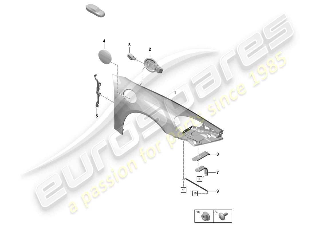 porsche 2021 (718 cayman gt4) ala diagrama de piezas