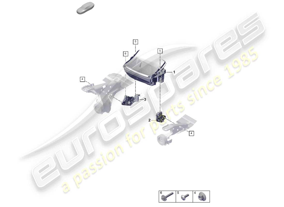 porsche 2025 (cayenne e3 pa) diagrama de piezas frontal mostrar
