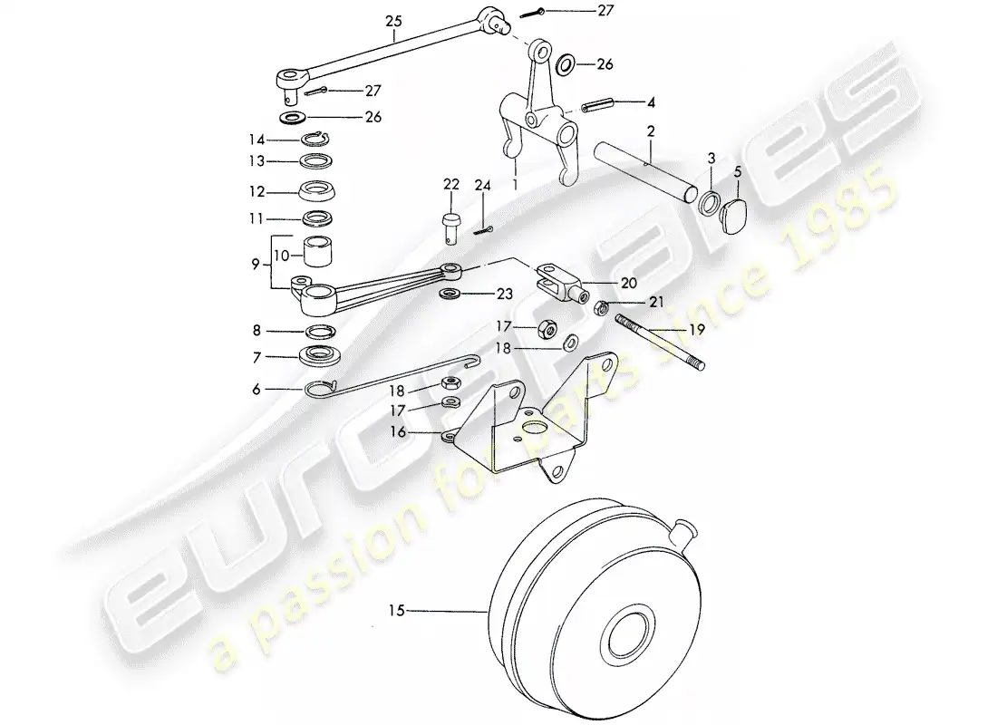 porsche 1965 (911/912) liberación del embrague - sportomatic - d >> - mj 1968 diagrama de piezas