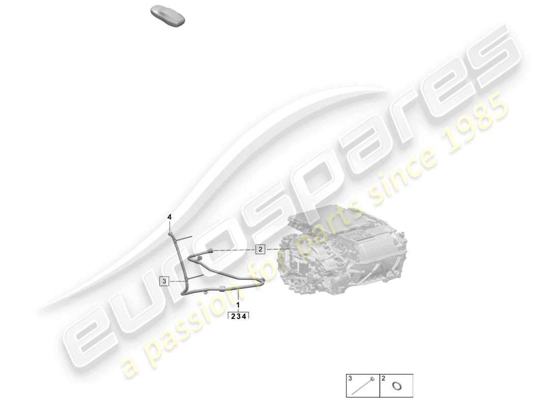 porsche 2025 (macan-e) diagrama de piezas de la caja de cambios turbo del macan 4s