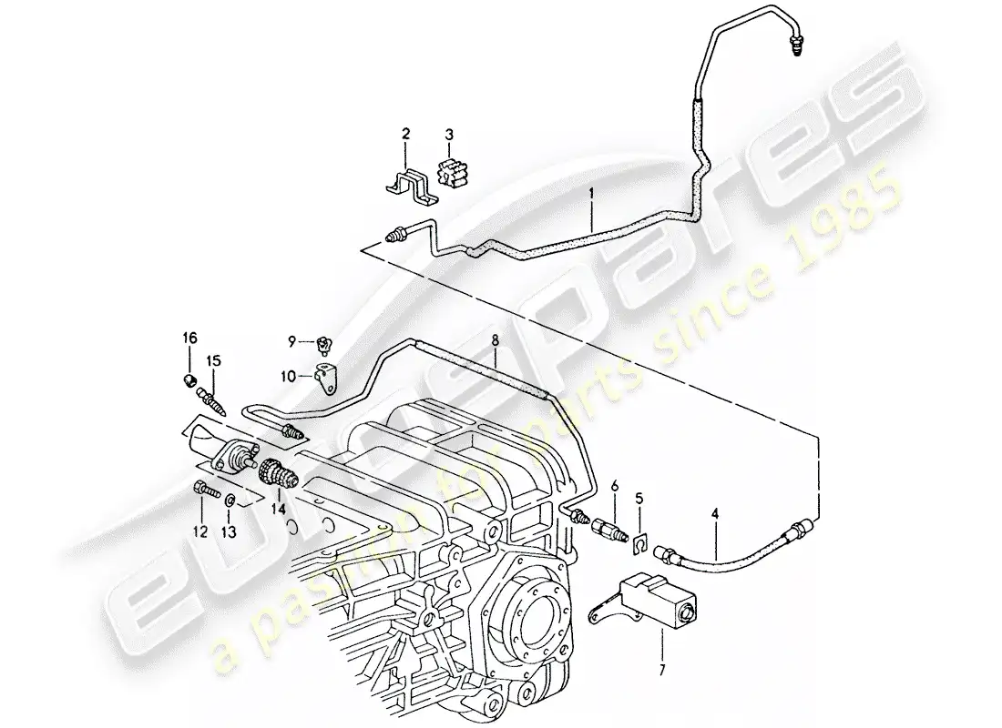 porsche 1994 (928) transmisión automática - control de bloqueo 2 diagrama de piezas