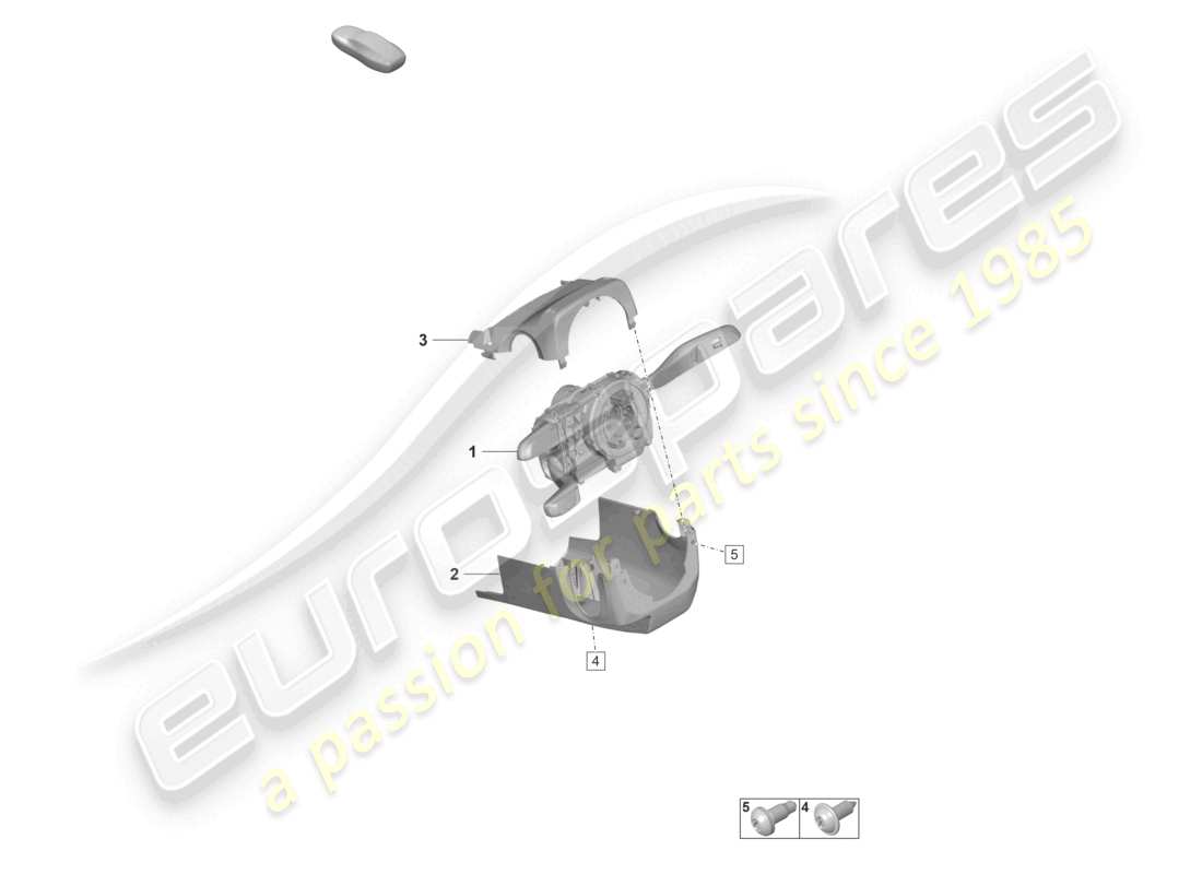 porsche 2025 (992-2 gt3/rs/st) interruptor de la columna de dirección diagrama de piezas