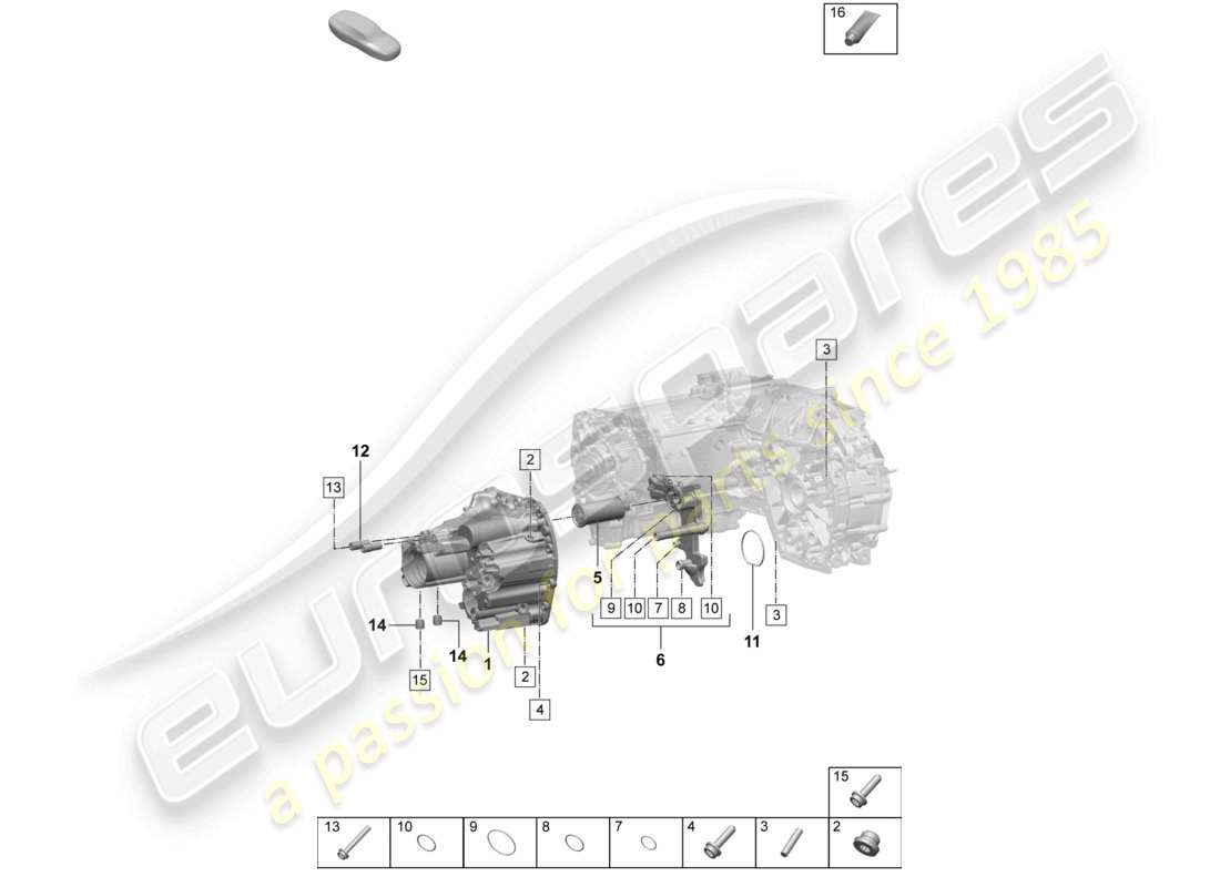 porsche 2025 (macan-e) motor de tracción para macan de propulsión eléctrica 4 eje trasero macan elemento del filtro de aceite diagrama de piezas
