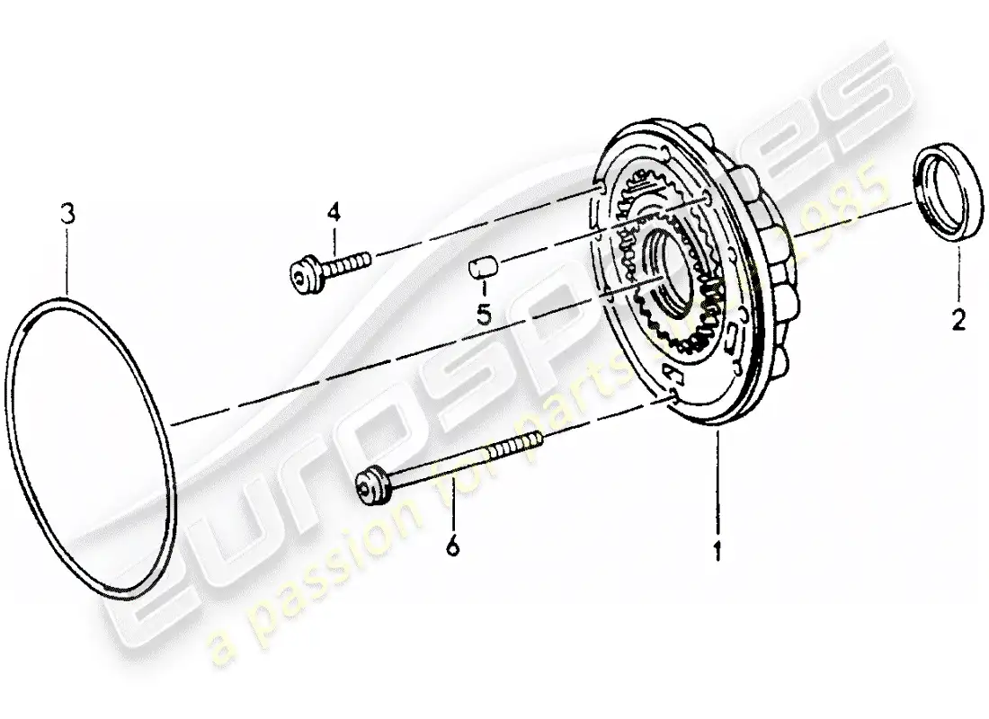 porsche 1990 (964) tiptronic - bomba de aceite diagrama de piezas
