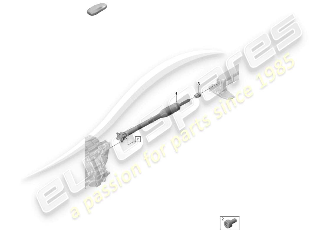 porsche 2021 (992-1 turbo / s) diagrama de piezas del eje cardán