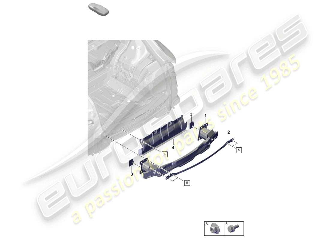 porsche 2023 (cayenne e3 pa) porta parachoques trasero para vehículo equipado con sistema de escape estándar de serie diagrama de piezas