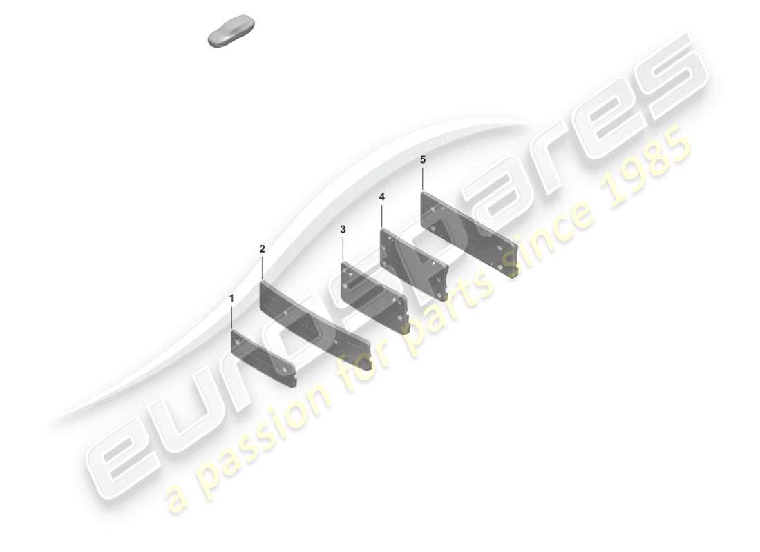 porsche 2022 (992-1 turbo / s) portamatrícula diagrama de piezas