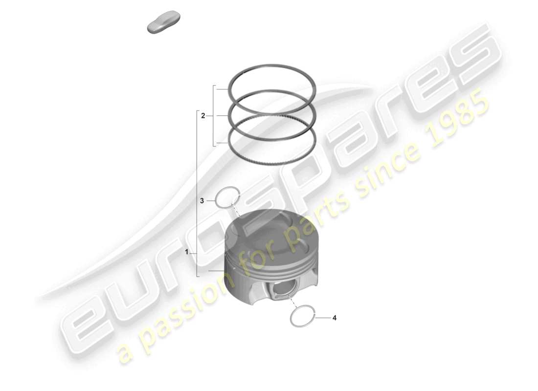 porsche 2026 (cayenne e3 pa) pistón completo anillo de pistón diagrama de piezas