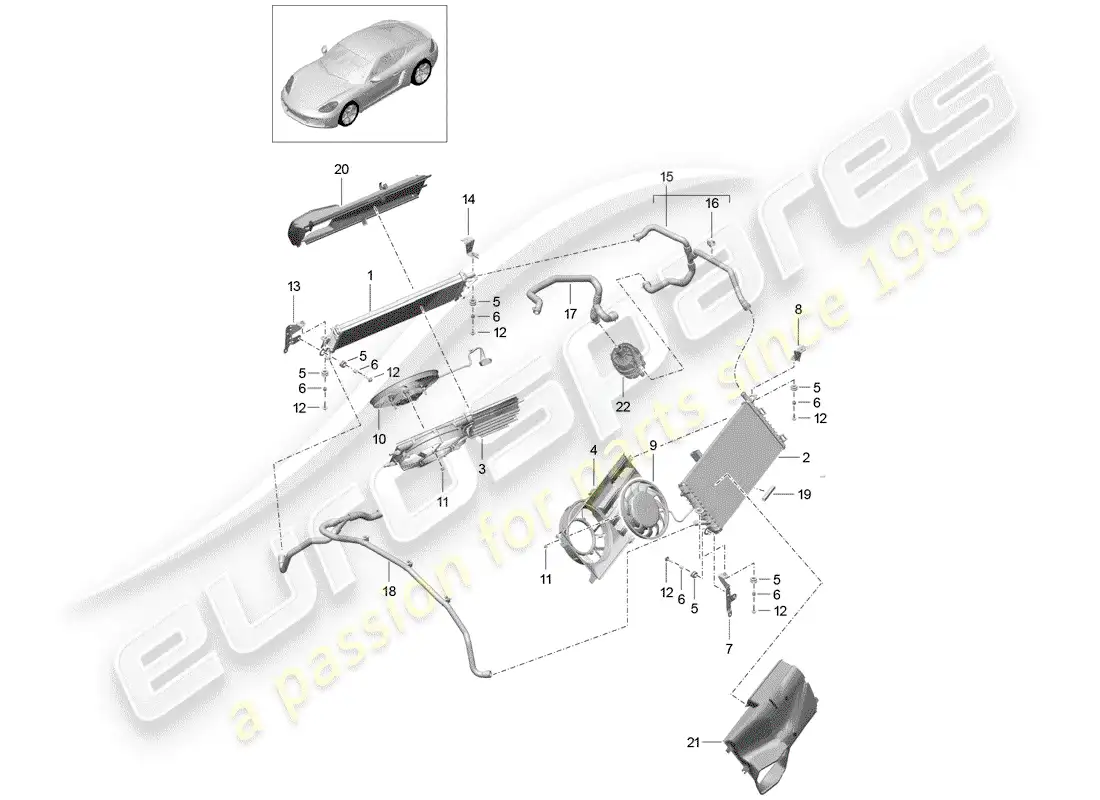 diagrama de pieza que contiene el número de pieza 982959455 y