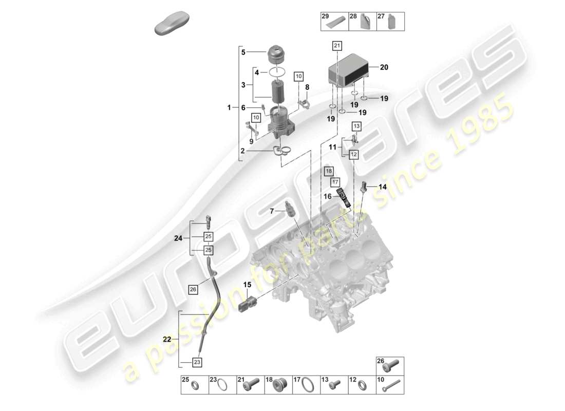 diagrama de pieza que contiene el número de pieza 95810716810