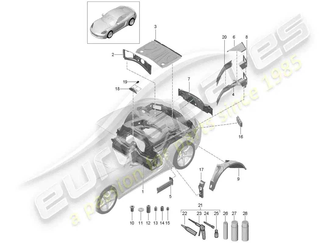 diagrama de pieza que contiene el número de pieza 98150169401