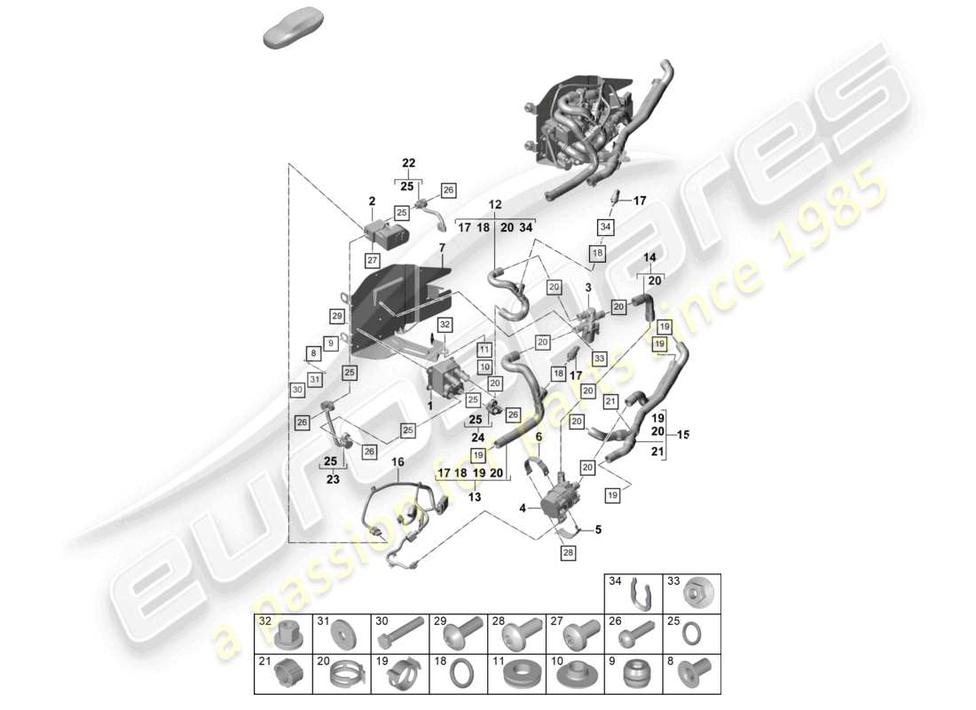 diagrama de pieza que contiene el número de pieza n 0102217