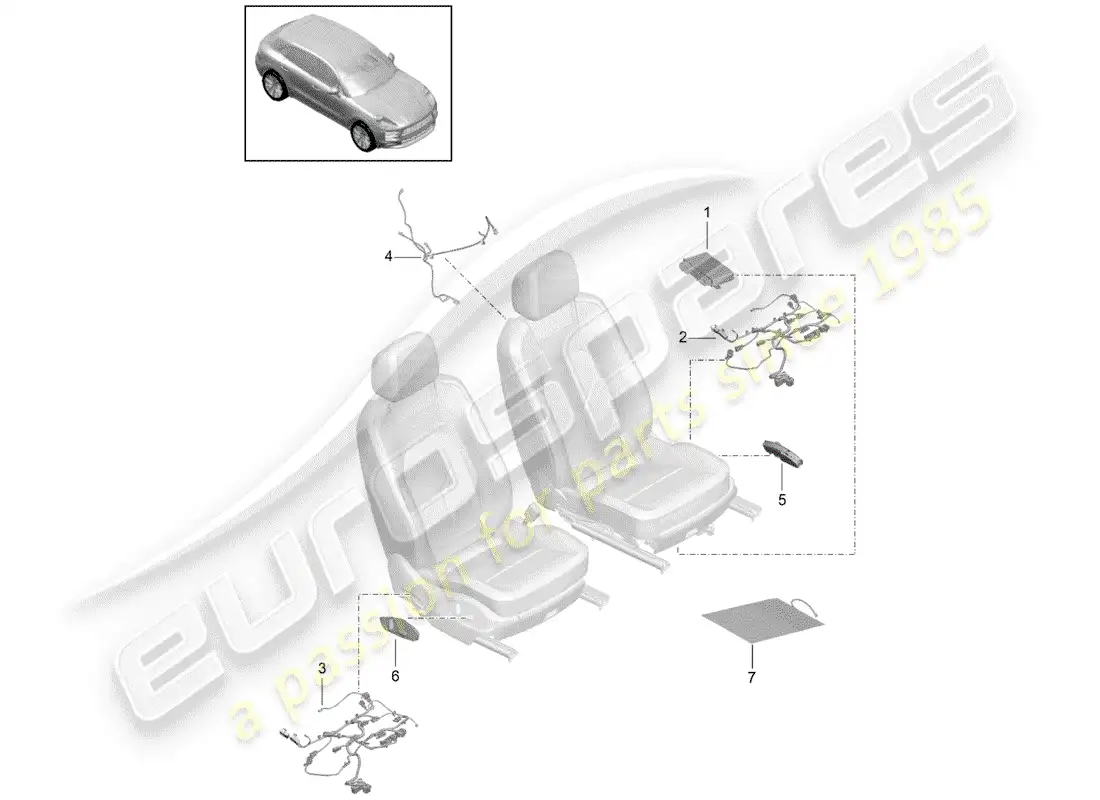 diagrama de pieza que contiene el número de pieza 95b971364ck