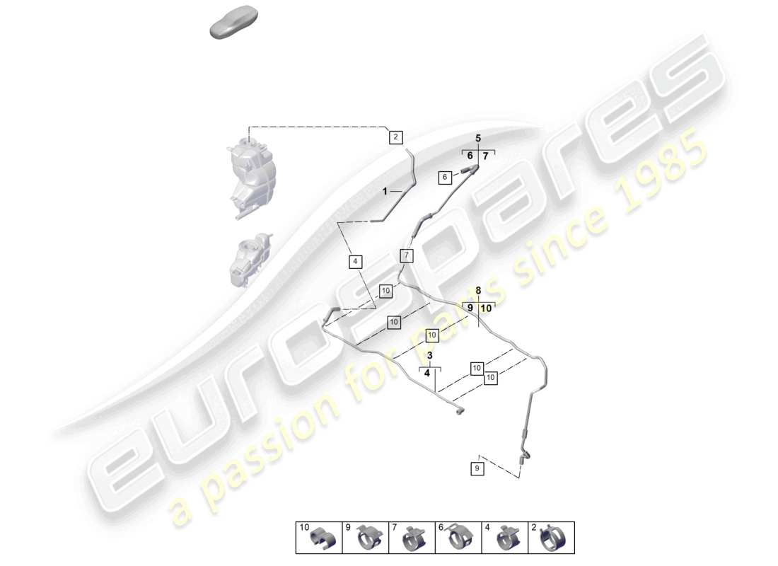 diagrama de pieza que contiene el número de pieza n10588701