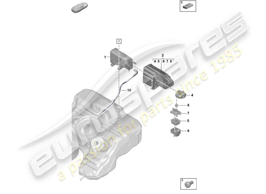 diagrama de pieza que contiene el número de pieza 992201581