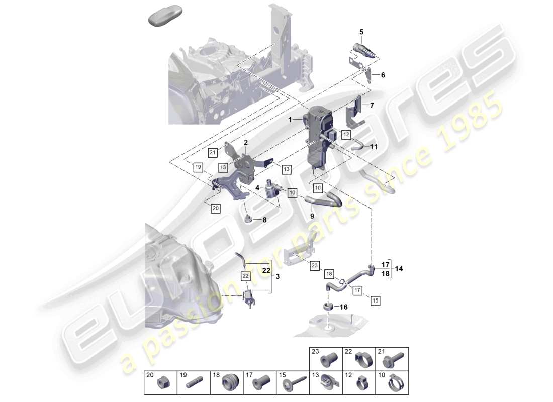 diagrama de pieza que contiene el número de pieza pab129381