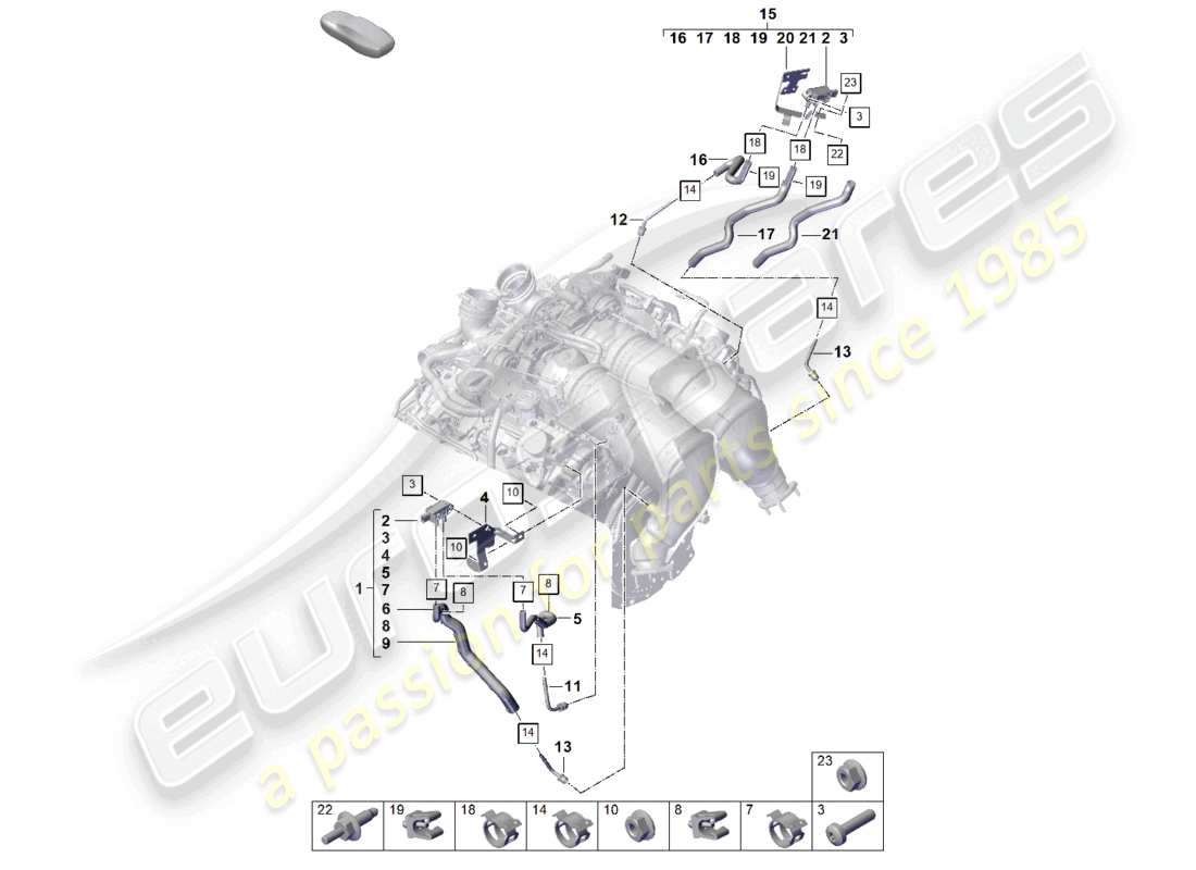 diagrama de pieza que contiene el número de pieza n91302701
