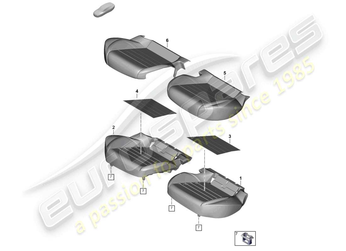 diagrama de pieza que contiene el número de pieza 971885313a
