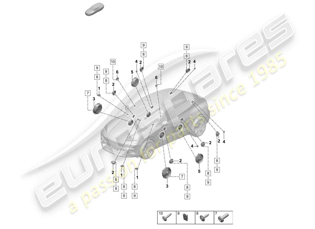 diagrama de pieza que contiene el número de pieza pae035415