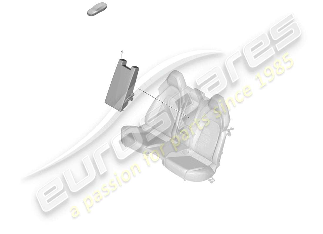 porsche 2026 (panamera 976) diagrama de piezas del apoyabrazos central (completo)