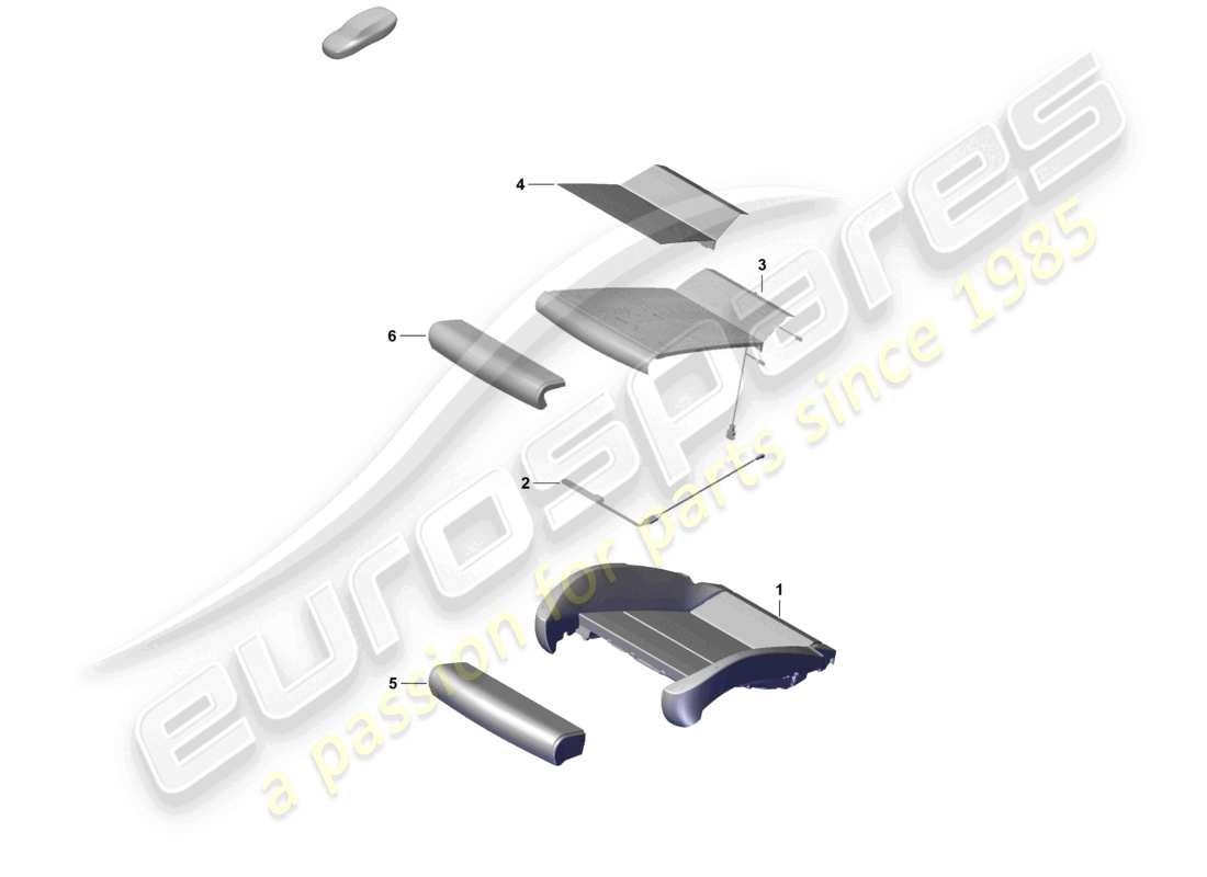 porsche 2021 (718 cayman gt4) reconocimiento de asiento ocupado de pieza de espuma d - 23.11.2020>> diagrama de piezas