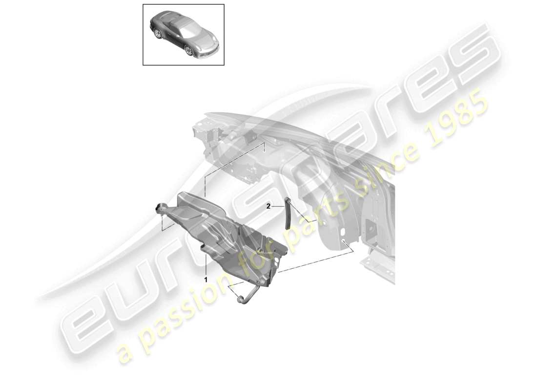 porsche 2021 (991-2 r/gt3/rs) bandeja recolectora de agua manguera de drenaje de agua diagrama de piezas