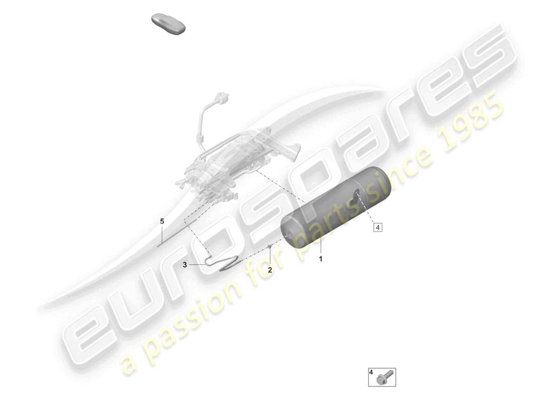 porsche 2022 (panamera 971-2) diagrama de piezas de la línea de aire del acumulador de presión