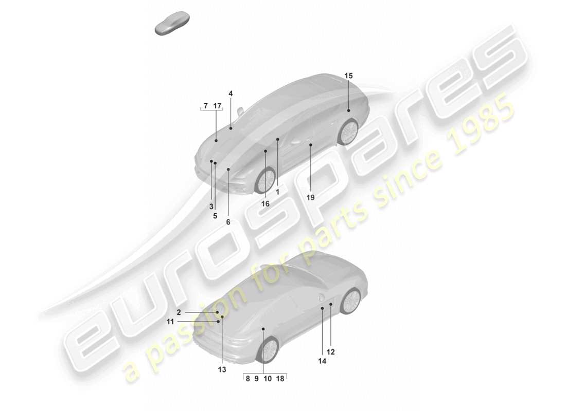 porsche 2022 (panamera 971-2) señales/avisos diagrama de piezas
