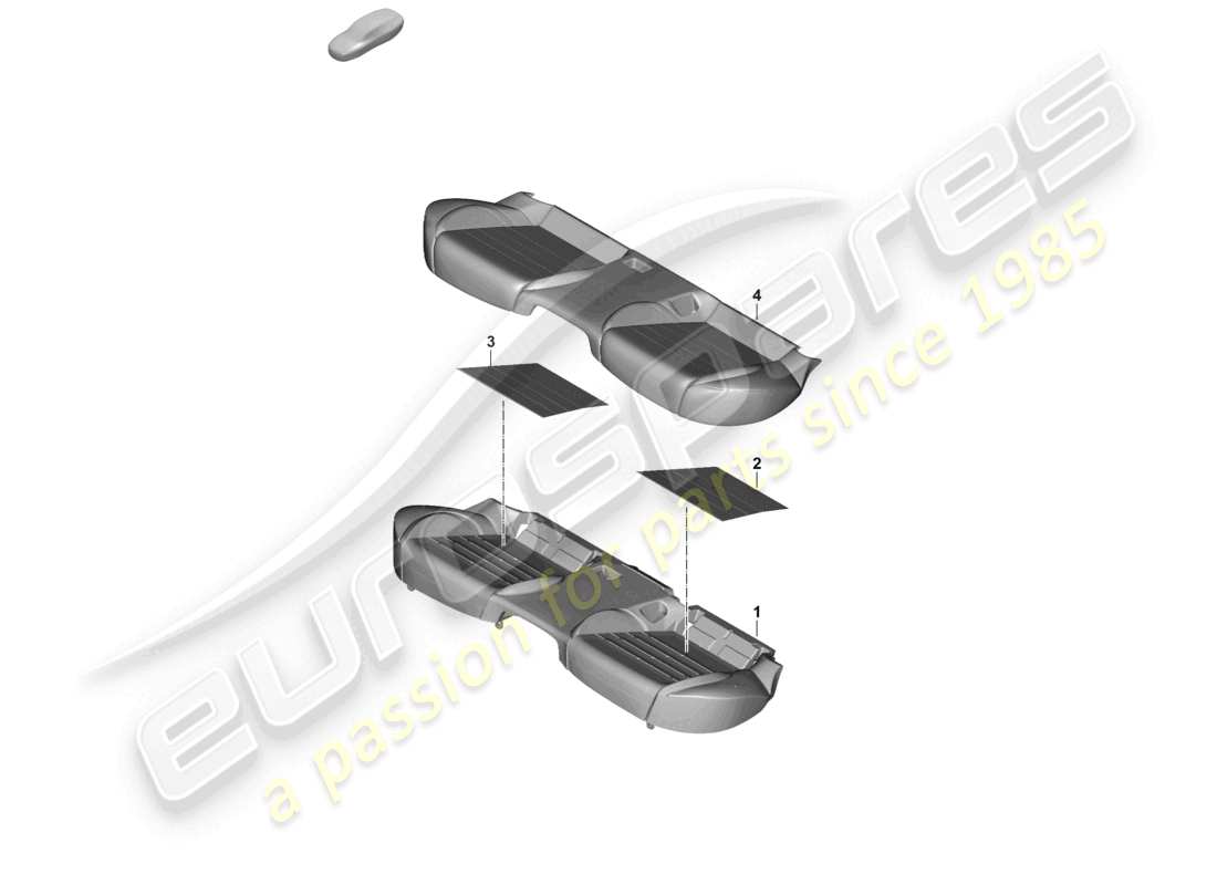 porsche 2024 (panamera 976) pieza de espuma cojín del asiento trasero funda del asiento diagrama de piezas