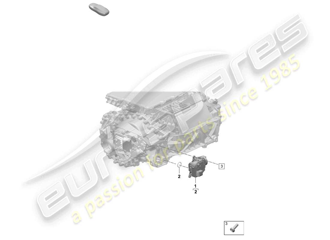 porsche 2024 (macan-e) freno de estacionamiento electrónico diagrama de piezas del eje trasero de la caja de cambios