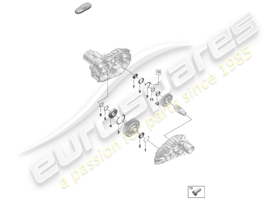porsche 2025 (macan-e) componentes internos para caja de cambios delantera 1-speed diagrama de piezas