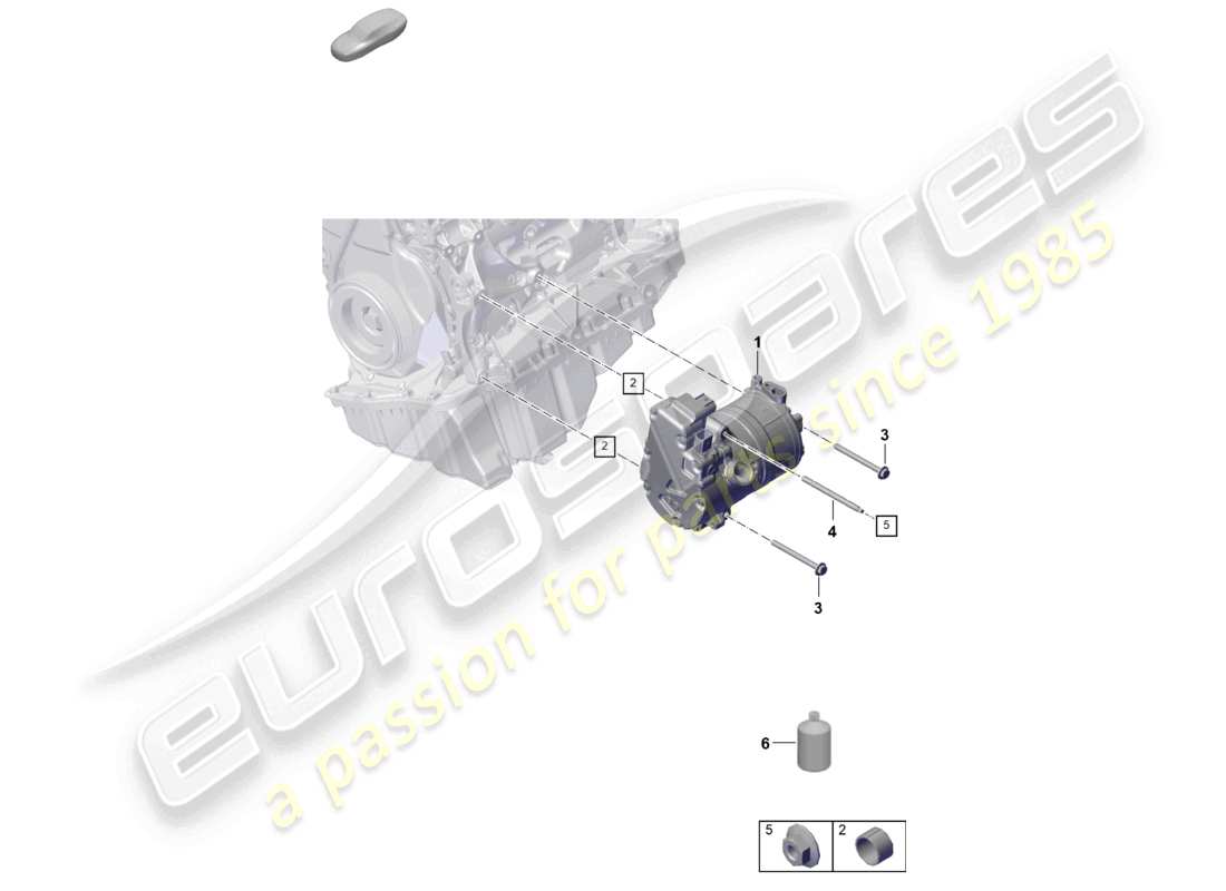 porsche 2023 (cayenne e3 pa) diagrama de piezas del compresor de aire acondicionado eléctrico