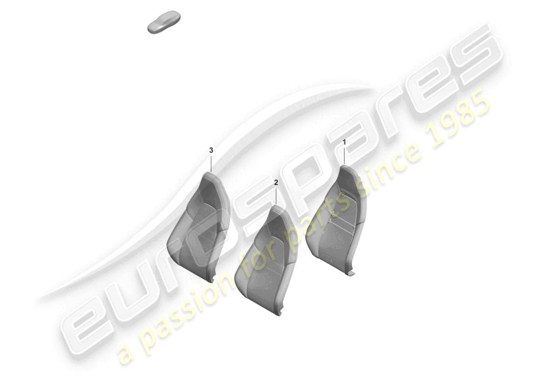 porsche 2024 (992-2) parte de espuma funda de respaldo asiento confort diagrama de piezas