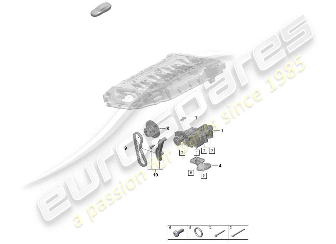 porsche 2024 (cayenne e3 pa) bomba de aceite diagrama de piezas