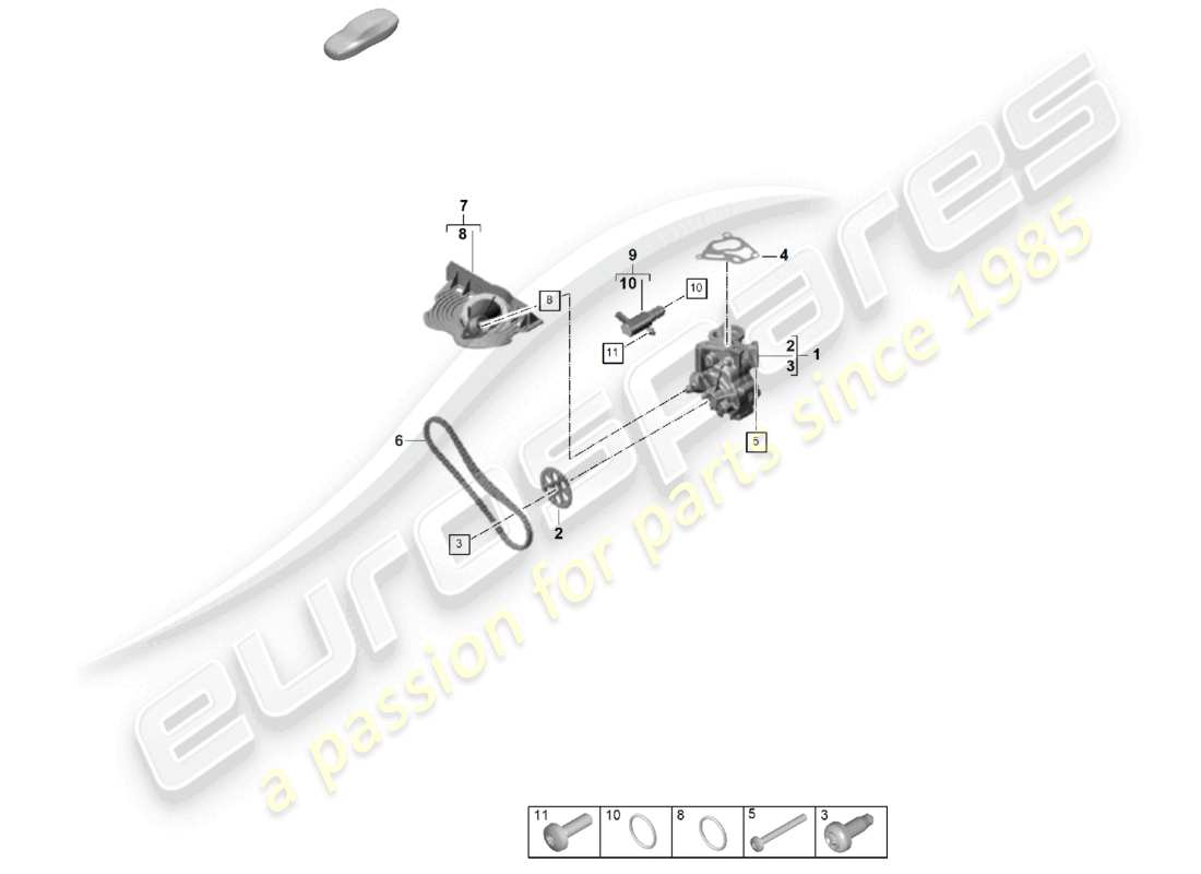 porsche 2024 (cayenne e3 pa) bomba de aceite diagrama de piezas