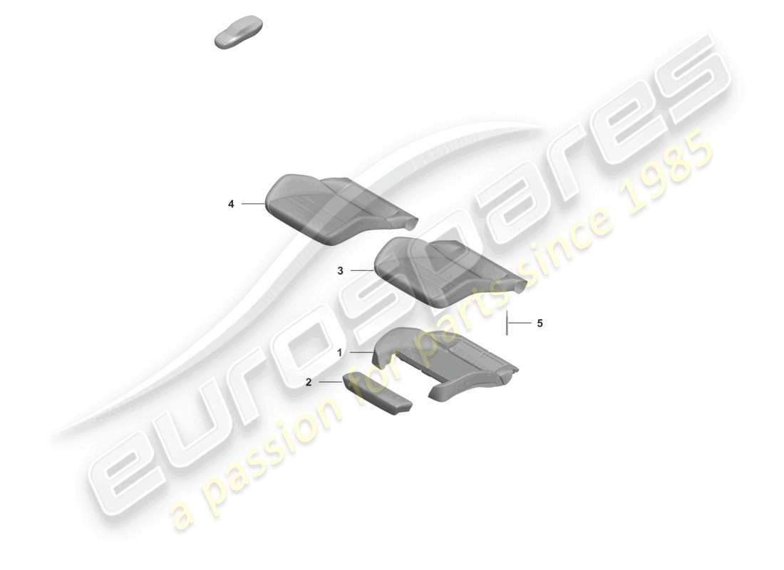 porsche 2022 (992-1 turbo / s) pieza de espuma funda de asiento asiento deportivo para vehículos con ajuste eléctrico del asiento 14-way diagrama de piezas
