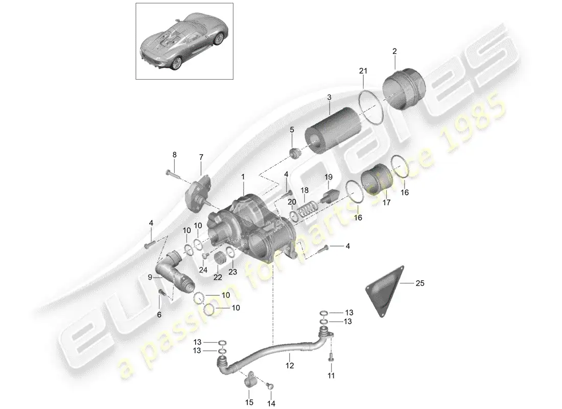 diagrama de pieza que contiene el número de pieza 99970750240