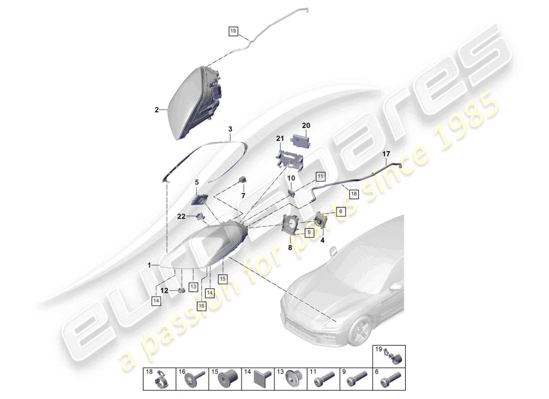 diagrama de pieza que contiene el número de pieza 9y0941097