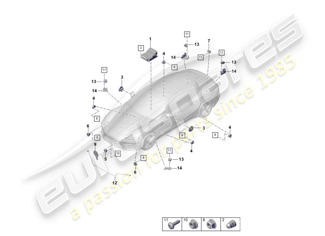 diagrama de pieza que contiene el número de pieza n91096801