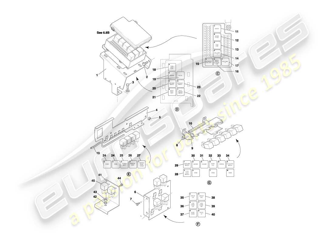 diagrama de pieza que contiene el número de pieza 37-53574