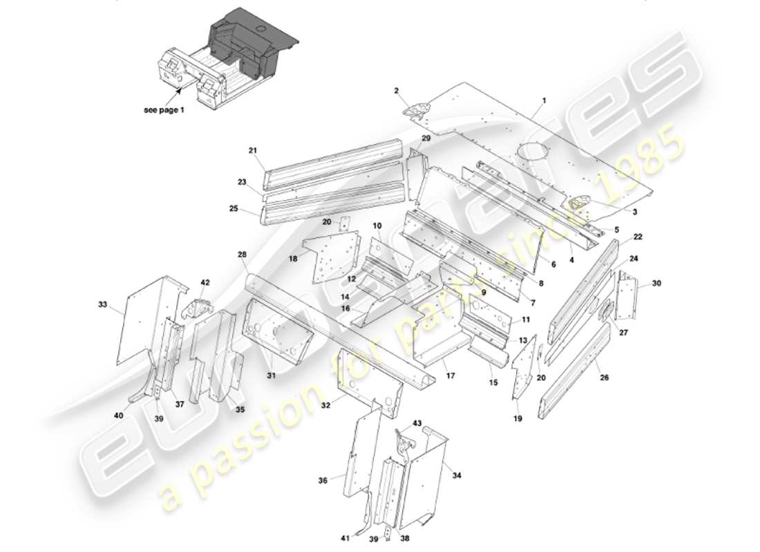 aston martin vanquish (2001) underbody2 diagrama de piezas