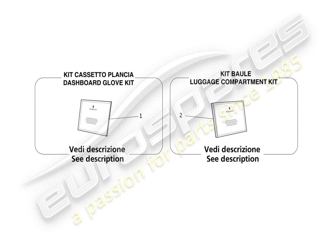 maserati grecale modena (2023) documentación a bordo diagrama de piezas