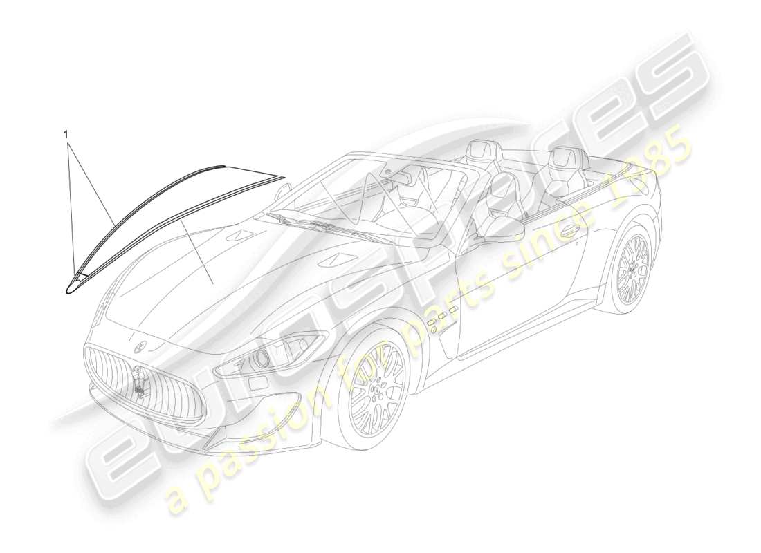 maserati grancabrio mc (2013) diagrama de piezas de escudos, molduras y paneles de cobertura