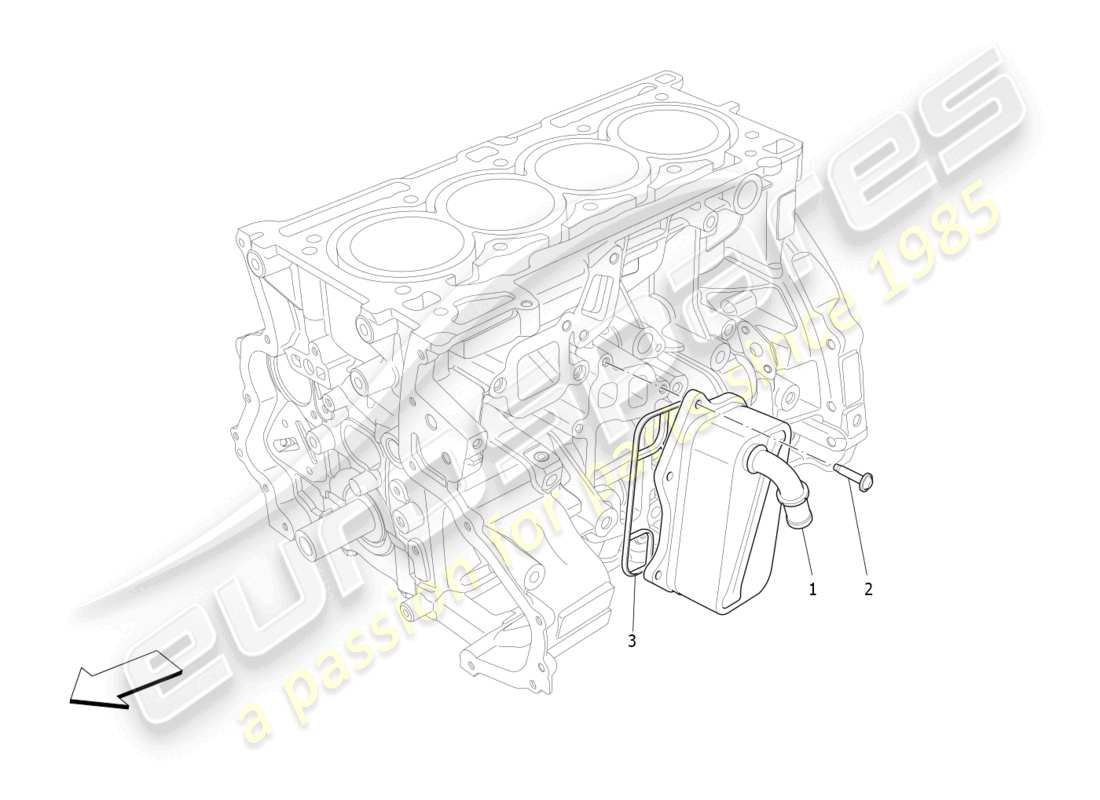 maserati ghibli fragment (2022) diagrama de piezas del intercambiador de calor