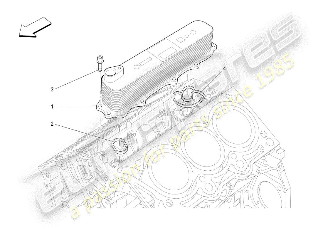 maserati ghibli (2021) diagrama de piezas del intercambiador de calor