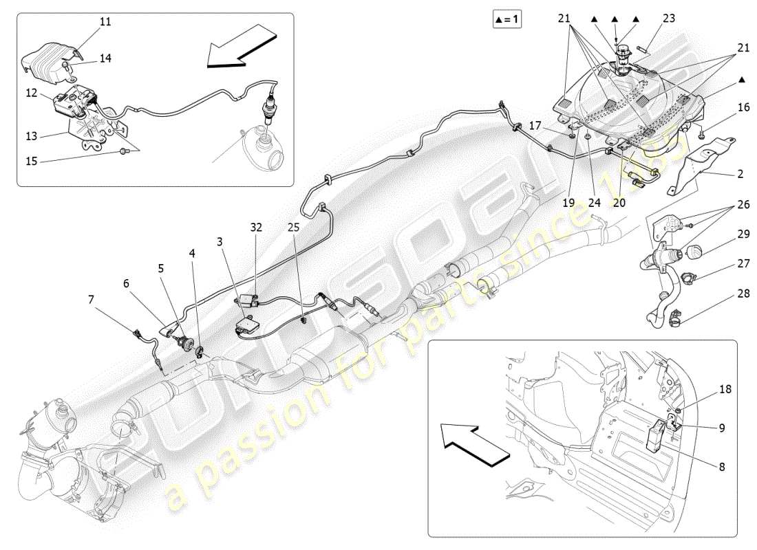 maserati ghibli (2019) sistema adblue diagrama de piezas