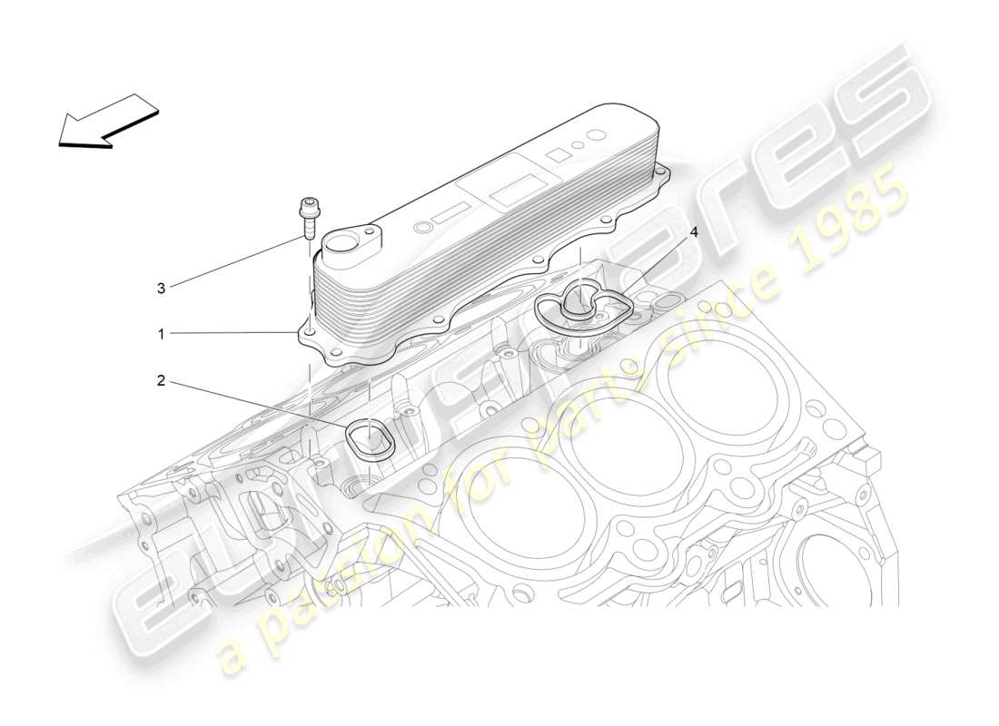maserati levante tributo (2021) intercambiador de calor diagrama de piezas