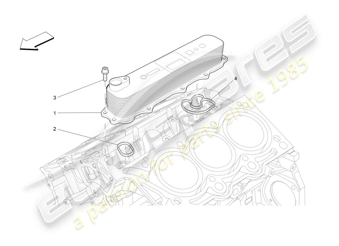 maserati levante tributo (2021) diagrama de piezas del intercambiador de calor